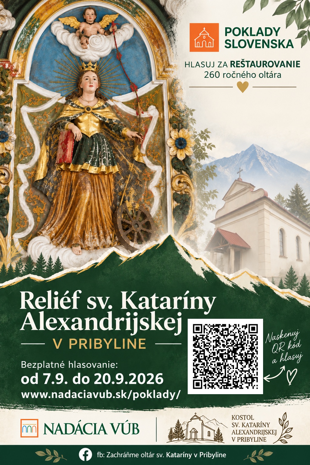 Reliéf sv. Kataríny Alexandrijskej v Pribyline